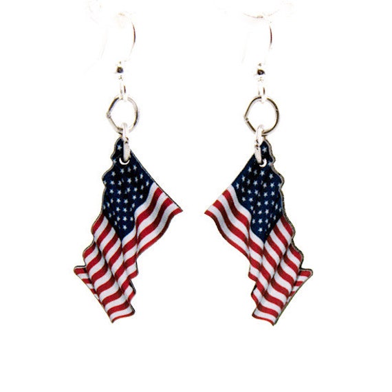 Buy Stars and Stripes earrings Red White Blue American Flag earrings 4th of  July at Amazon.in