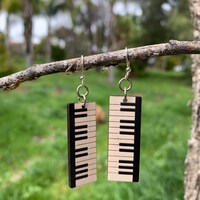 New Dangle Earrings Piano Keys Keyboard Music Art Gift - Etsy