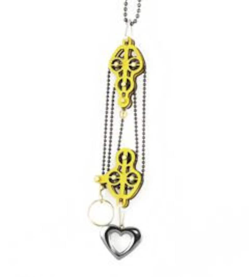 Block and Tackle Pulley Heart Pendant 7005 image 4