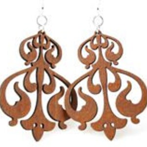 Rorschach Ink - Wood Earrings