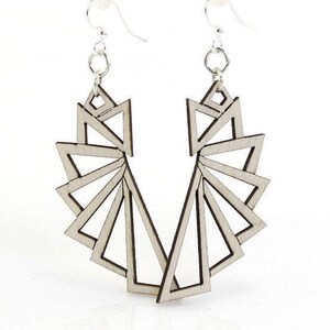The Triangular Earrings - Reforested Wood