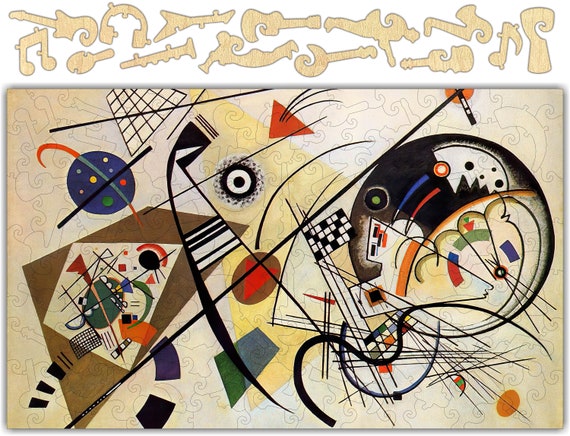 Whimsical Musical Themed Kandinsky Puzzle 6734 Wooden Jigsaw