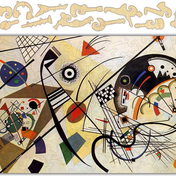 Whimsical Musical Themed Kandinsky Puzzle #6734 - Wooden Jigsaw Puzzle - 151pcs