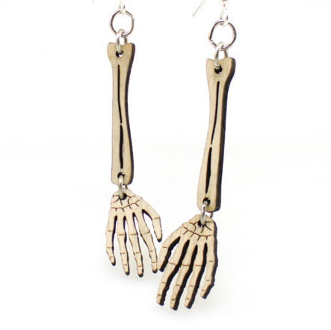 Skeleton hand best sale earrings