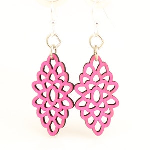 Pollinator Blossom - Wood Earrings