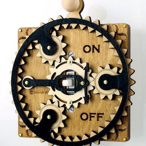 Black and Tan Planetary Gear Light Switch Plate #8002D