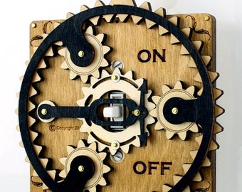 Black and Tan Planetary Gear Light Switch Plate #8002D