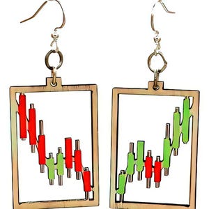 Orecchini Off The Charts - Legno tagliato al laser - Orecchini super leggeri