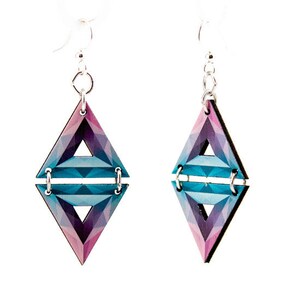 3D Triangles Earrings #1583