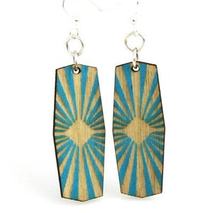 Star Burst - Wood Earrings