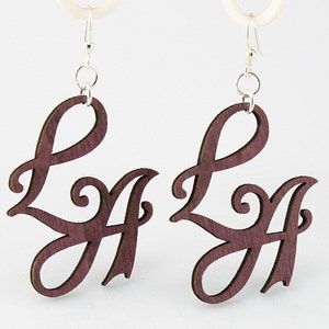 Los Angeles Wood Earrings image 3