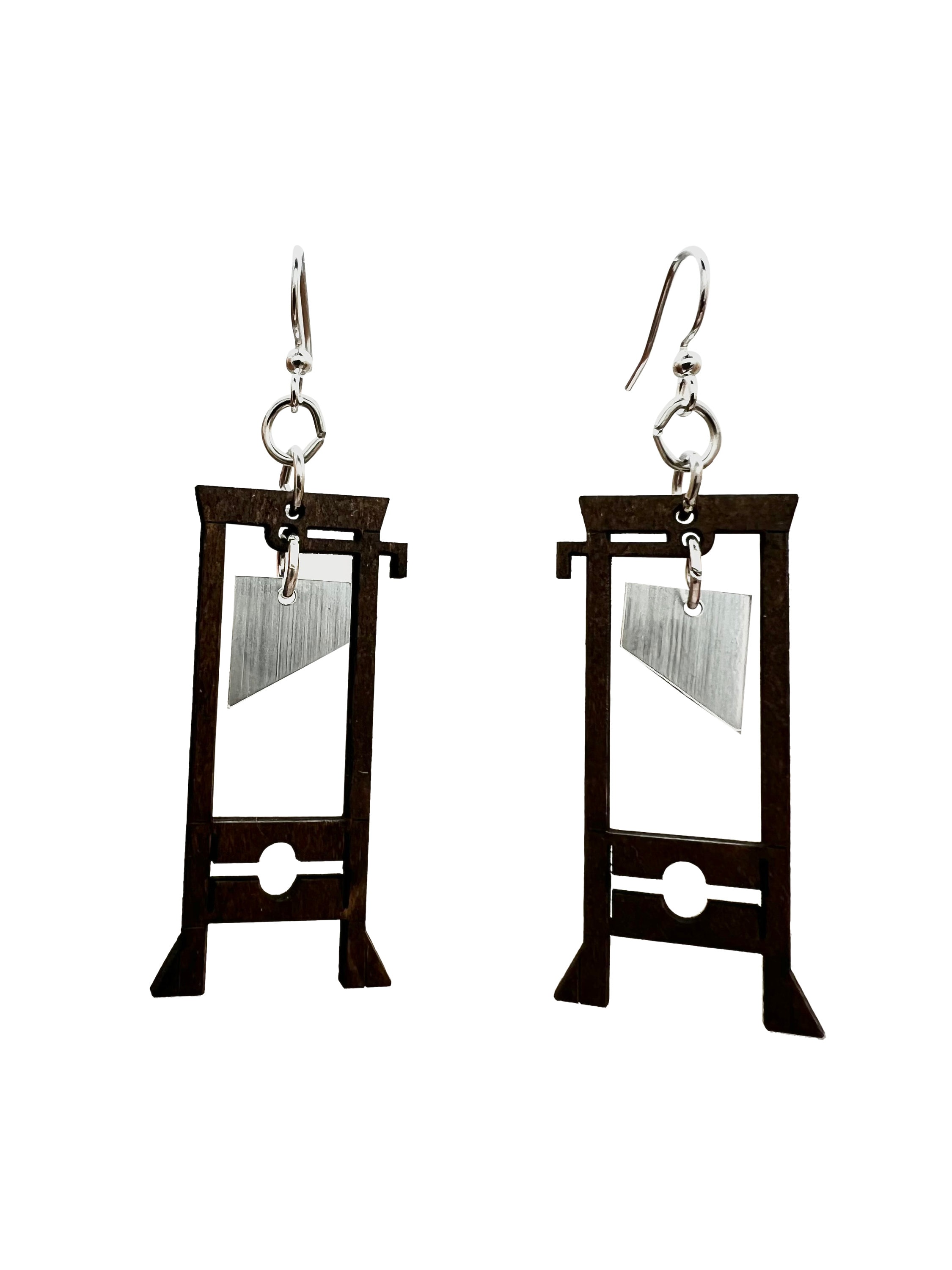 Handmade Silver earrings French Revolution guillotine  Amazoncouk  Handmade Products