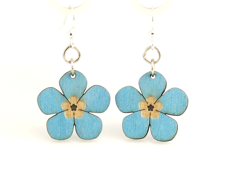 The Awesome Blossom Wood Earrings image 1