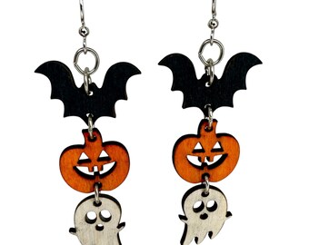 Halloween Classic Earrings - Made from Sustainable Wood