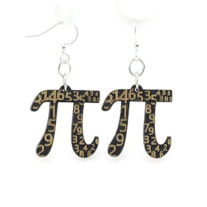 PI 3.14159265.. Earrings # 1047 - Wood Earrings