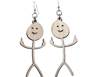 Flippin Stick Man Earrings