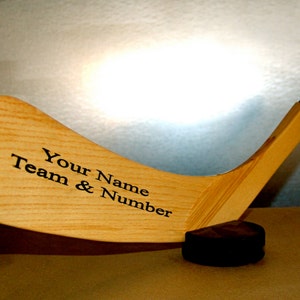 Hockey fan personalized blade with puck holder