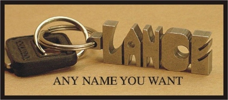 Personalized Brass Keychains image 1