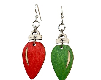 Christmas Light Bulb Earrings #1832