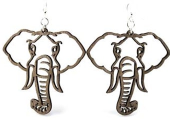 Elephant Earrings - Wood Earrings