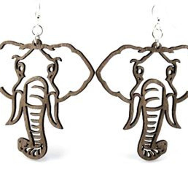 Elephant Earrings - Wood Earrings