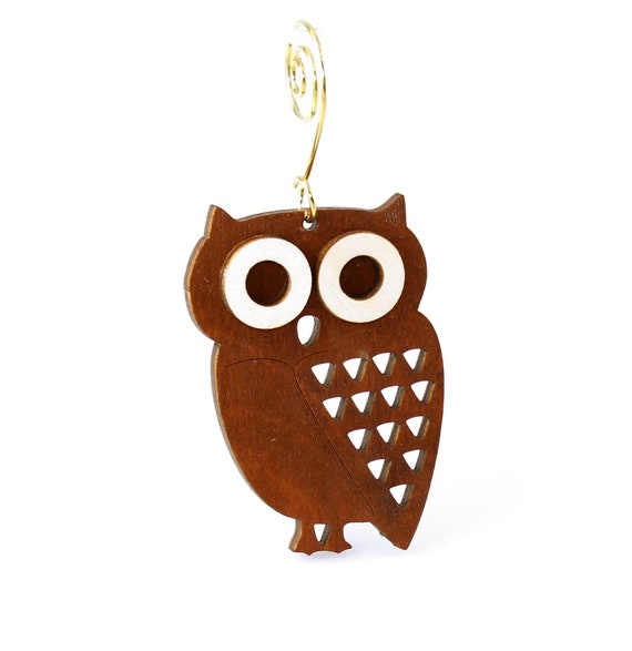 Little Hoot Owl Wood Ornament #9989