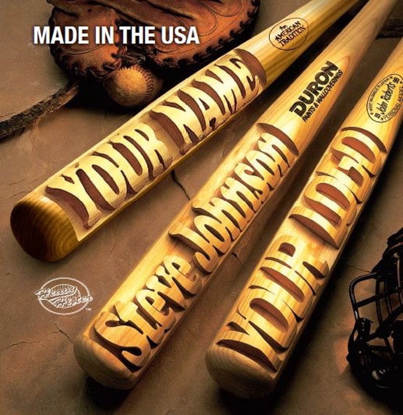 Personalized 35in Rawlings Baseball Bat Deep Carved Etsy