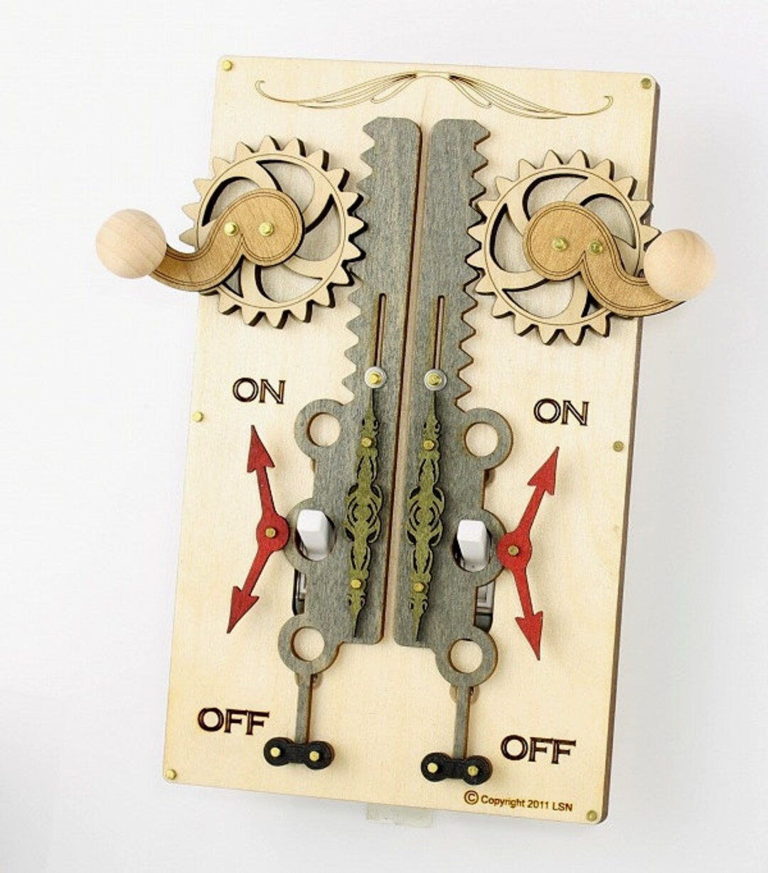 Radical Double Rack and Pinion Light Switch Plate #8005C - Etsy