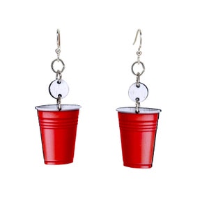 Beer Pong Red Cup #arrings