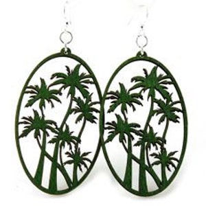 Palm Trees - Wood Earrings