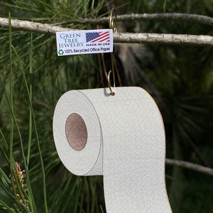 Jumbo Toilet Paper Ornament - Made in USA - 100% Carta Riciclata