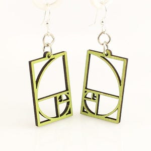 The Golden Ratio Blossom - Wood Earrings