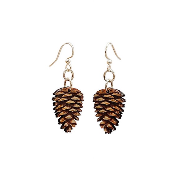 Pinecone earrings deals