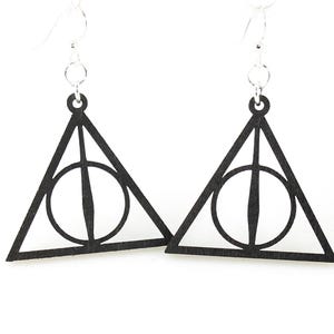 Line Circle Triangle Earrings # 1359