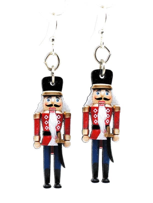 Nutcracker Earrings Laser Cut Wood Etsy