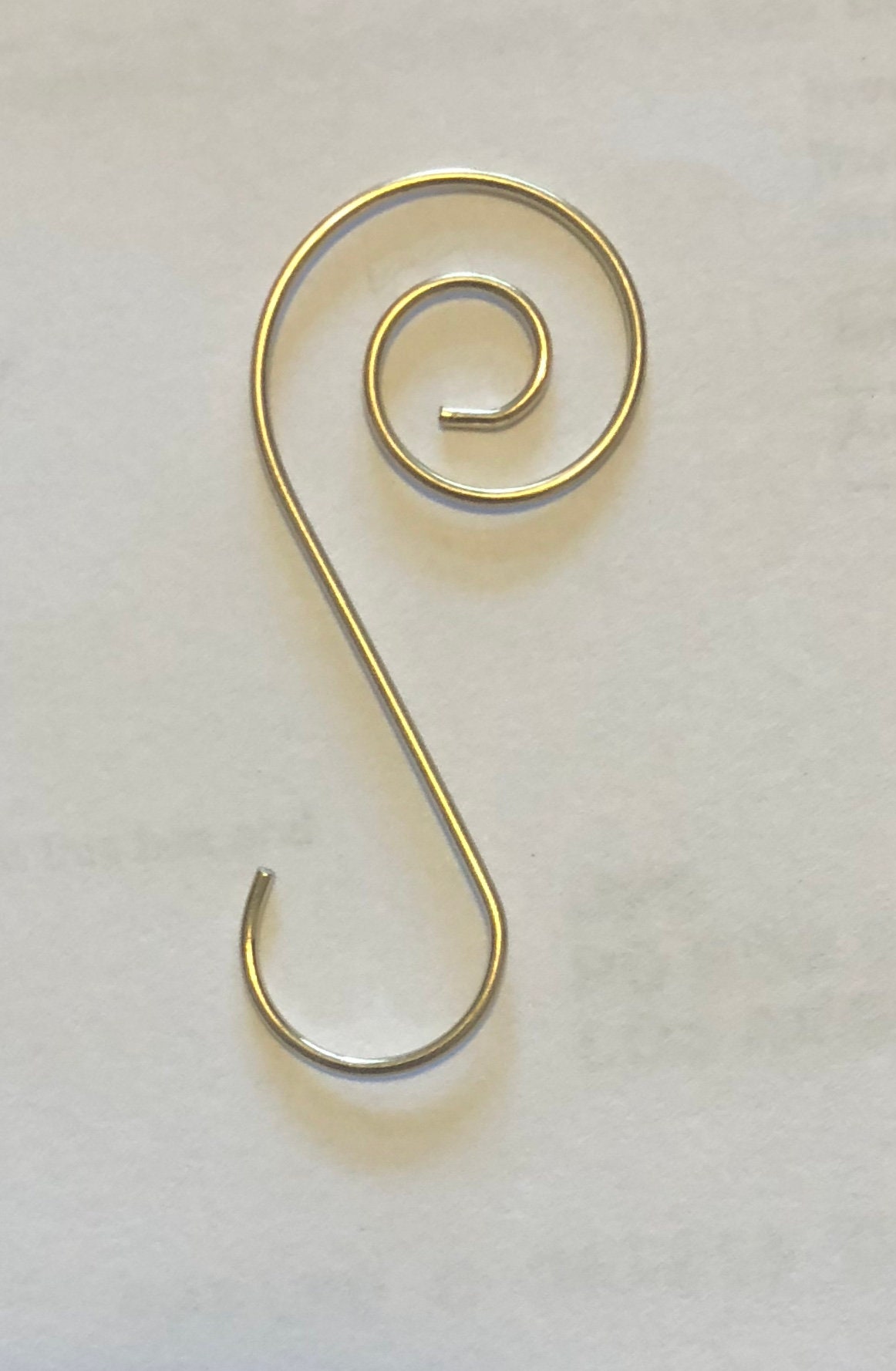 Gold Color Steel Wire Ornament Hooks Qty 40 