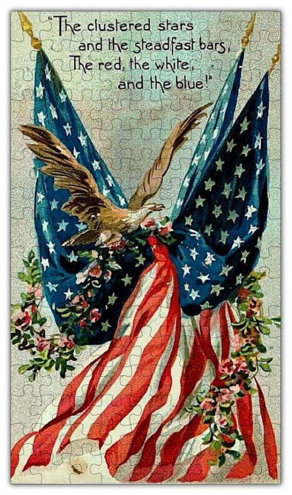 Clustered Stars Patriotic Puzzle #6703 - 144pcs