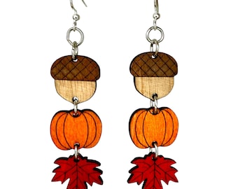 Fall Classic Earrings - Made from Sustainable Wood