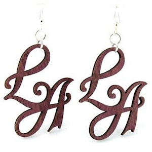 Los Angeles Wood Earrings image 1