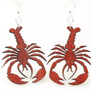 Lobsters - Wood Earrings