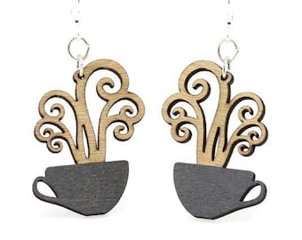 Tasse Kaffee Ohrringe