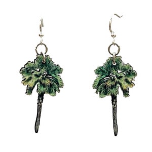 Palmetto Palms - Wood Earrings