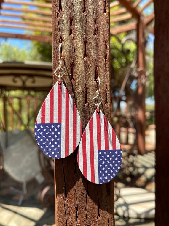 American Flag Earrings SVG for Glowforge or Laser Cutter