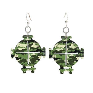 Hunter Camo Wood Earrings