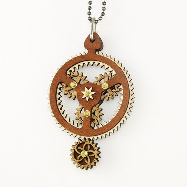 Kinetic Plantary Gear Pendant #6003B - Hugo