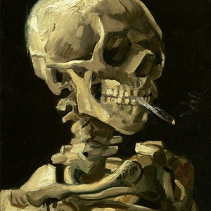 Van Gogh Skull of a Skeleton with Burning Cigarette Puzzle - 48PCS - #6409