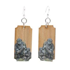 Gorilla Bamboo Earrings #904