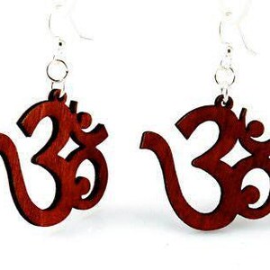Ohm - laser cut wooden earrings