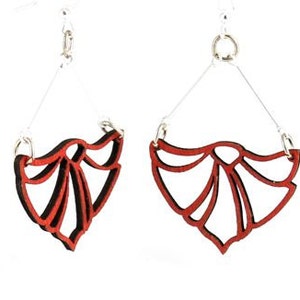 Fan Flame Design Laser Cut Earrings From Sustainable Materials image 1