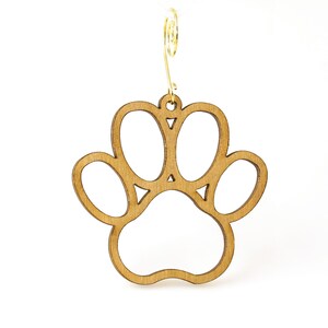 Hundepfote Holz Ornament